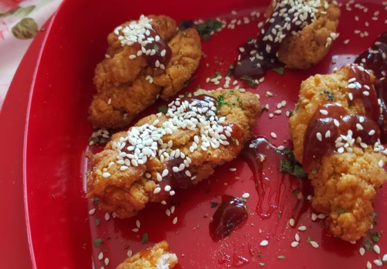 AIR FRIED SESAME CHICKEN.